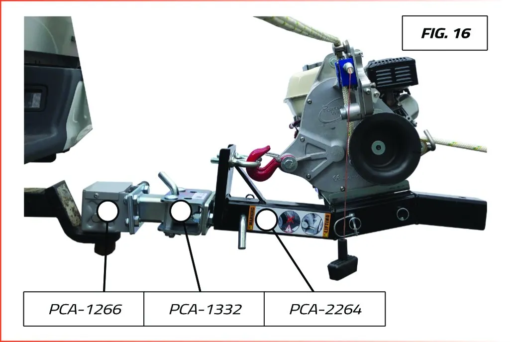 Portable Winch PCA-2264 support treuil vertical PCH2000