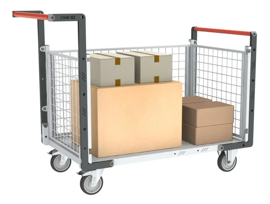 Fimm chariot grillagé 2 dossiers 1 ridelle 250 kg bois