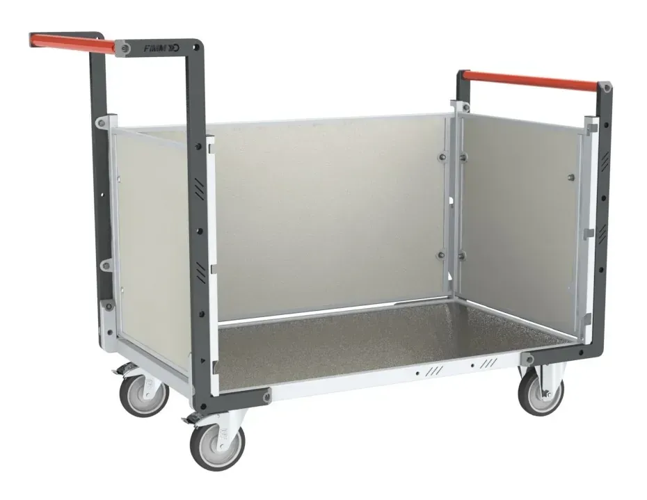 Fimm modulaire PP alvéolaire 2 dossiers 1 ridelle chariot 250 kg