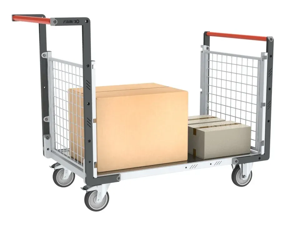 Fimm chariot grillagé 2 dossiers tôle galva 250 kg