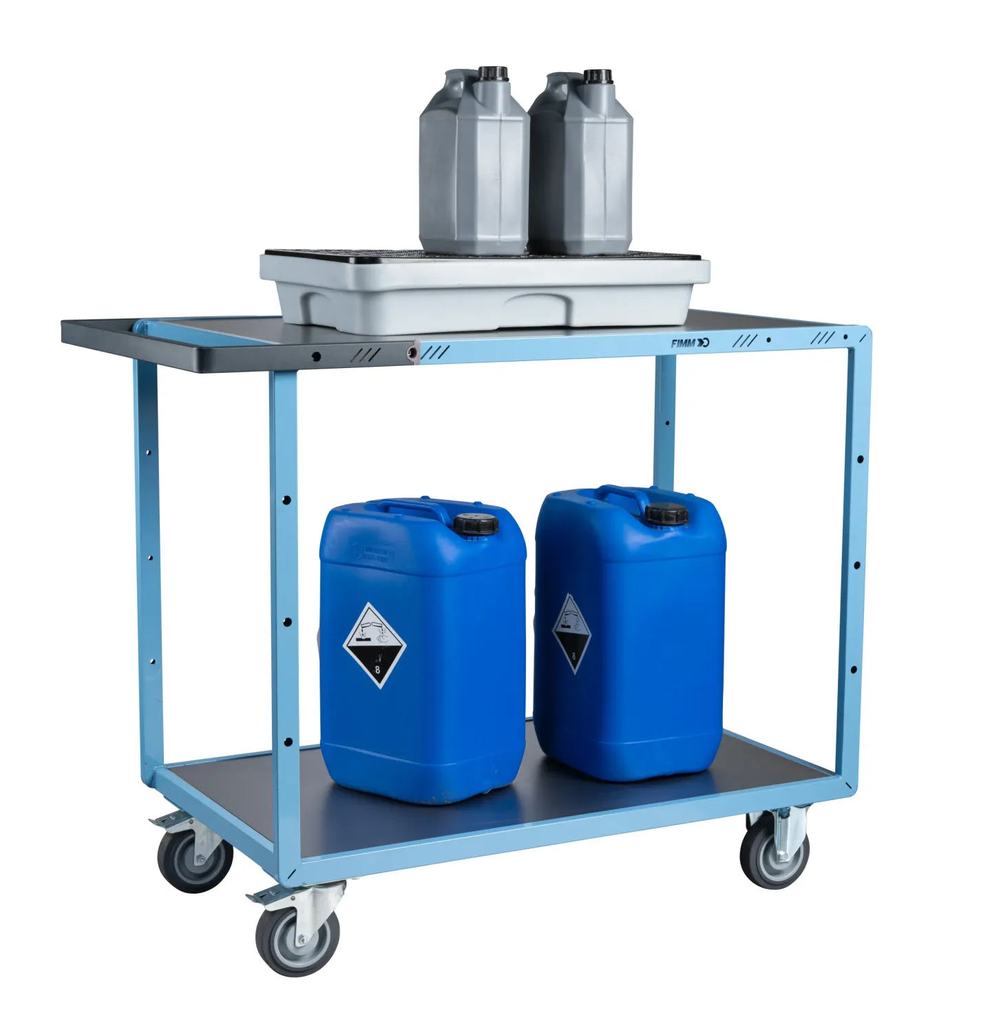 Fimm servante 2 plateaux tôle galva 250 kg desserte 90 kg