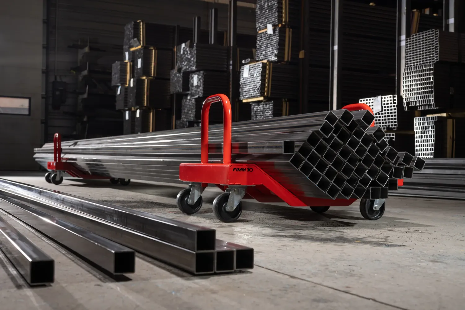Fimm rouleurs incurvés charges longues 1t paire acier nylon