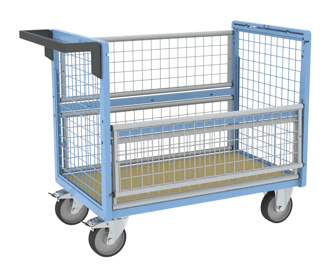 Fimm chariot conteneur grillagé sans toit 500 kg