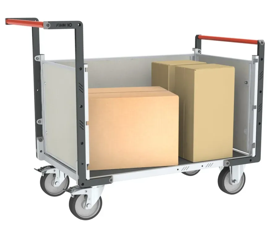 Fimm Chariot modulaire PP 2 dossiers ridelle 500 kg bois