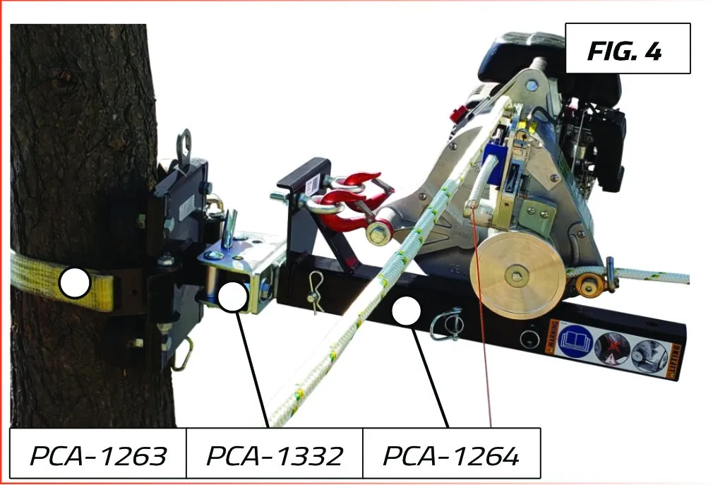 Portable Winch système ancrage arbre poteau treuil 7,2 kg