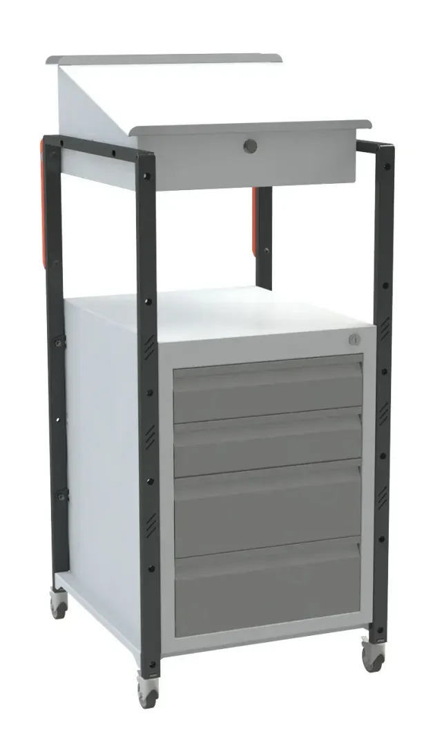 Fimm pupitre caisson écritoire 4 tiroirs 150 kg verrouillable