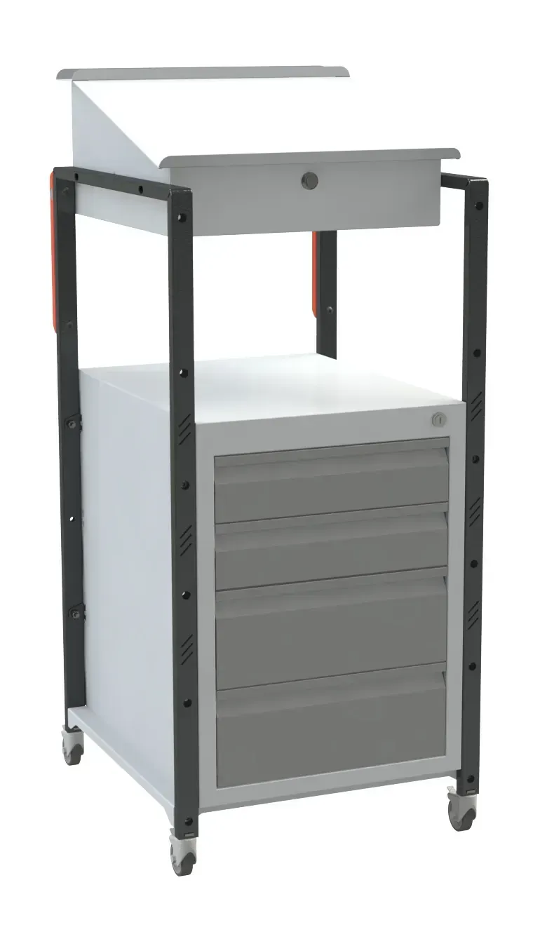 Fimm pupitre caisson écritoire 4 tiroirs 150 kg verrouillable