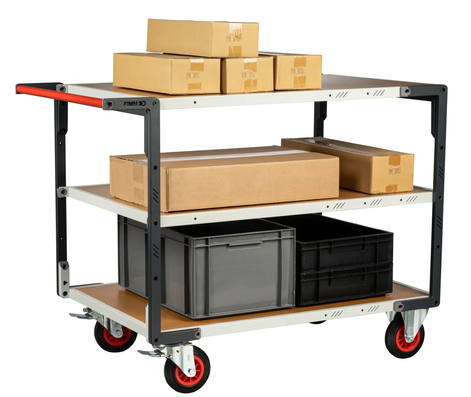 Fimm Flatpack servante 3 plateaux médium 400 kg