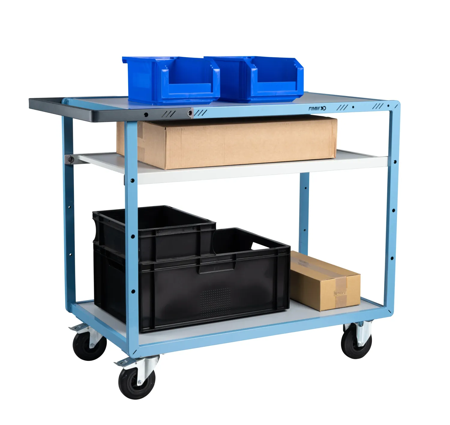 Fimm servante mécano-soudée 3 plateaux mélaminé 250 kg
