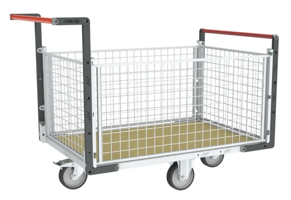 Fimm chariot grillagé 1200x800 bois 500 kg roues losange