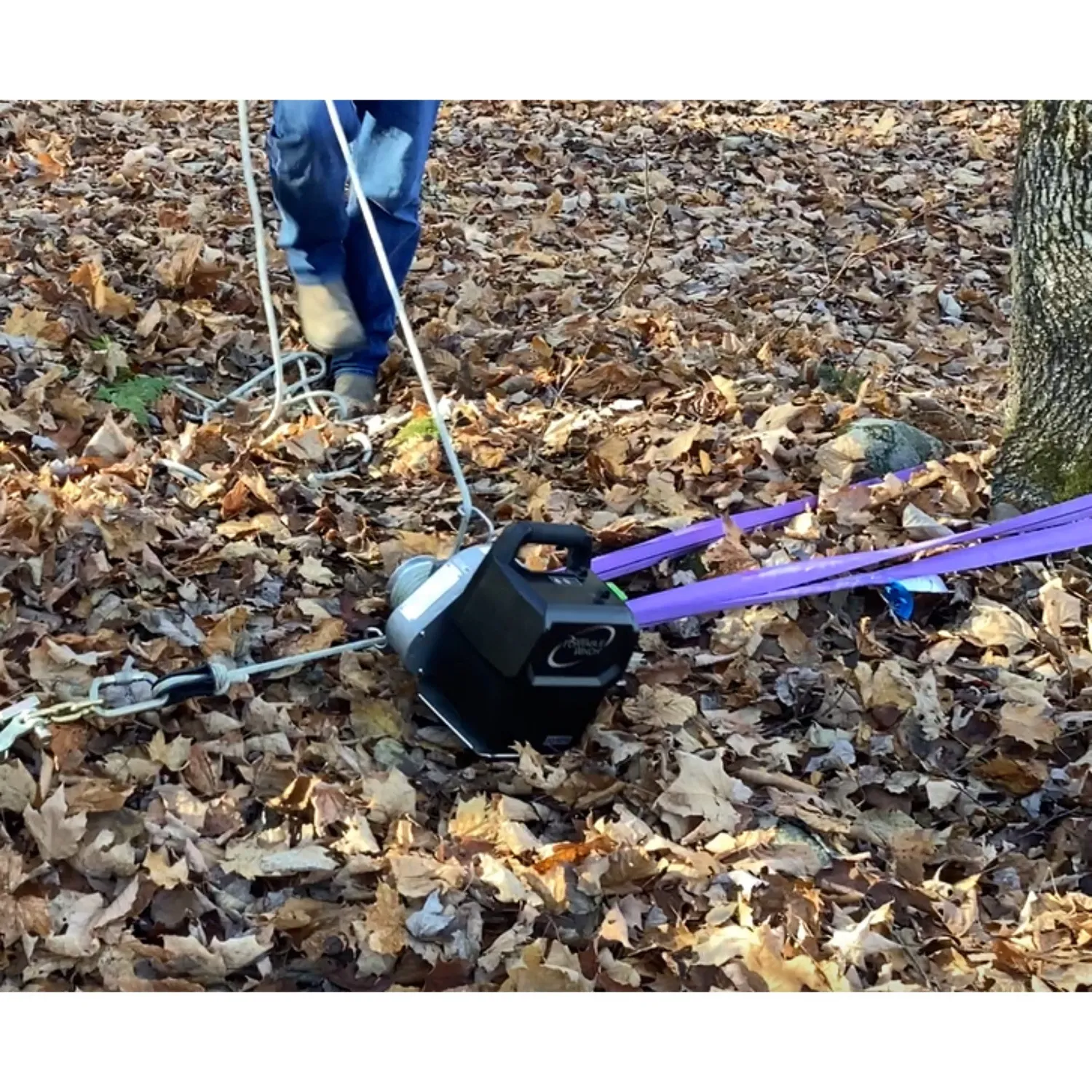 Portable Winch PCW3000-Li treuil batterie 82 V élingue