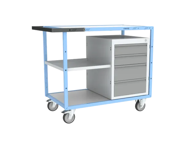 Fimm établi servante 250 kg demi-plateau + 4 tiroirs verrou