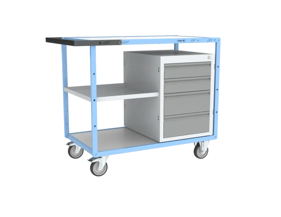 Fimm établi servante 250 kg demi-plateau + 4 tiroirs verrou
