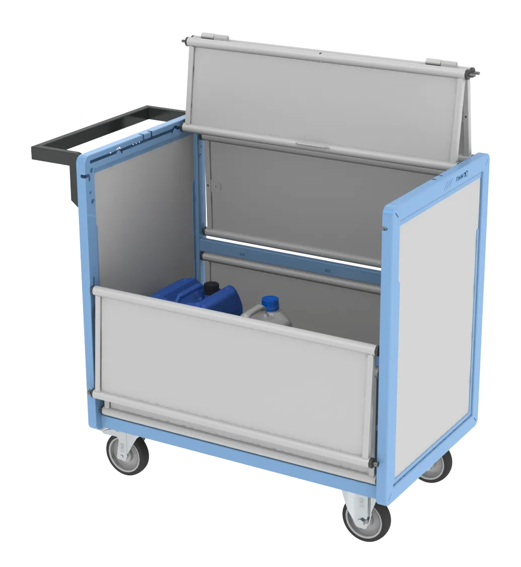 Fimm Chariot conteneur PP alvéolaire toit 500 kg