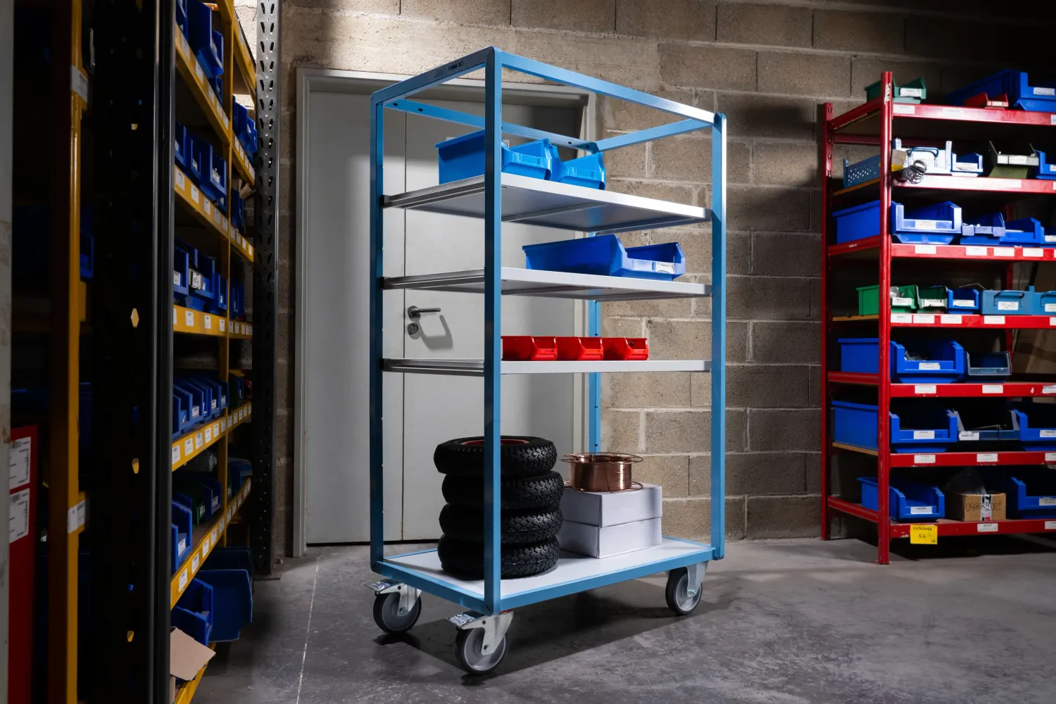 Fimm Servante 3 étageres plateau bois 250 kg