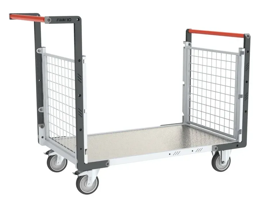 Fimm chariot grillagé 2 dossiers tôle galva 250 kg