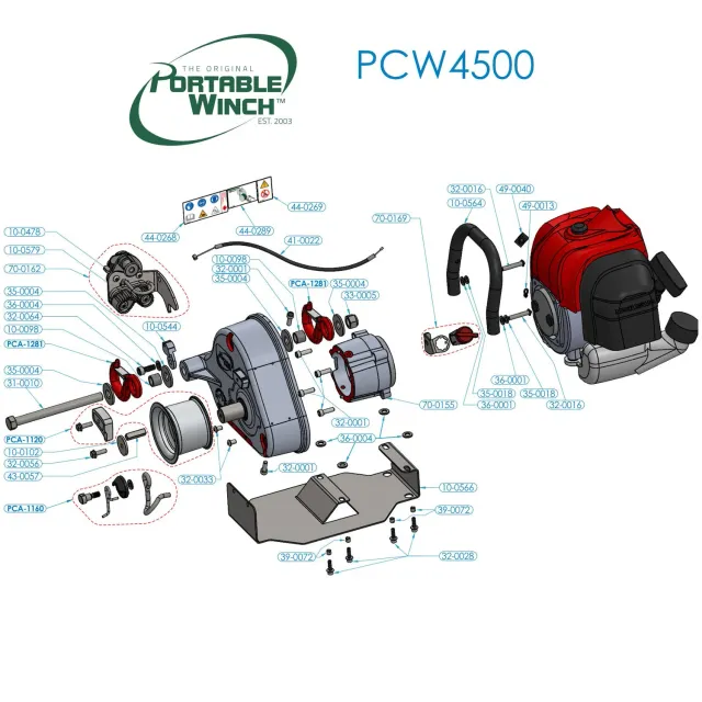 Portable Winch PCW4500 pièce détachée treuil cabestan d'origine