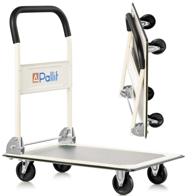 Pallit Carry chariot pliable 150 kg blanc acier