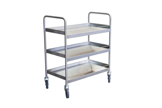 Fimm desserte inox 304L 3 plateaux 300 kg 835x435 mm galeries