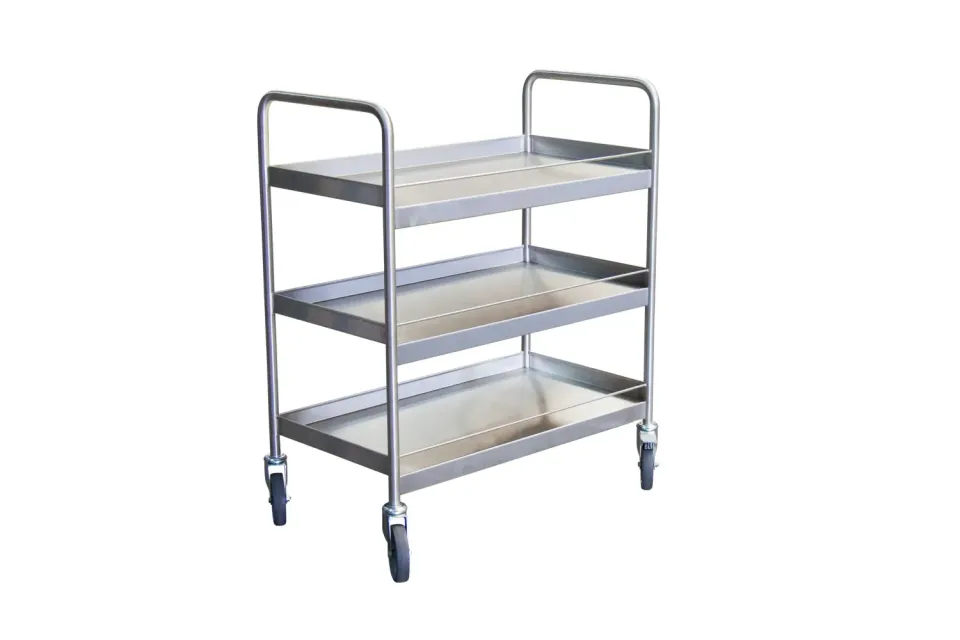 Fimm desserte inox 304L 3 plateaux 300 kg 835x435 mm galeries