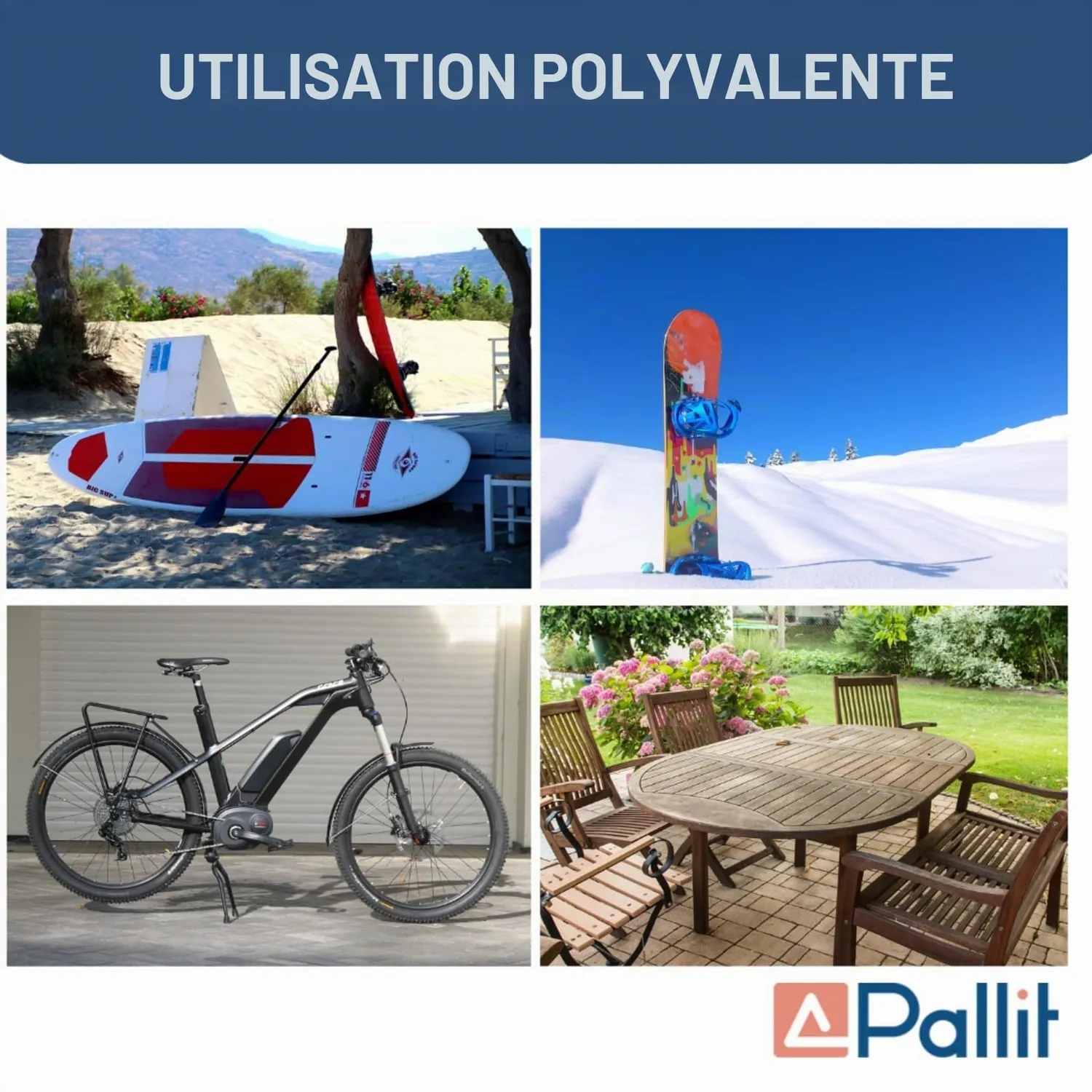 Pallit palan électrique lève-vélo plafond 100 kg 3 m