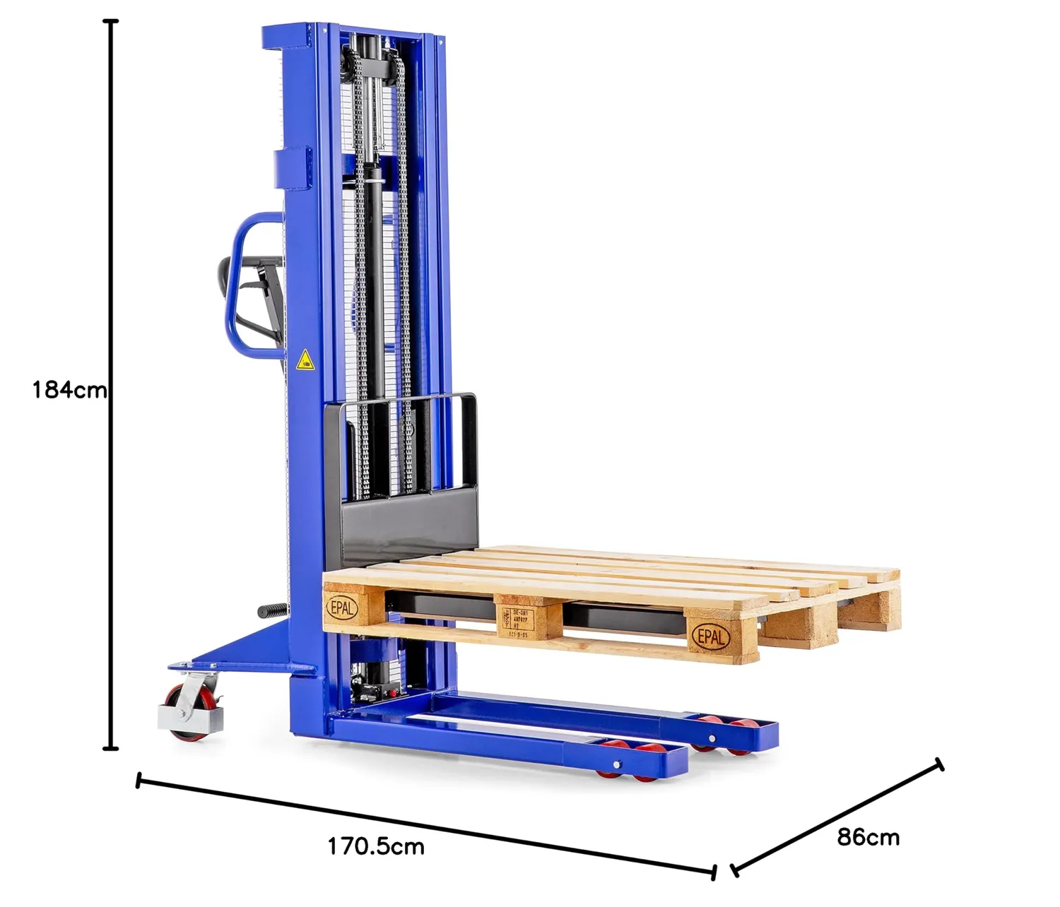 Pallit LIFT-XL gerbeur manuel 1000 kg hauteur 2,5 m