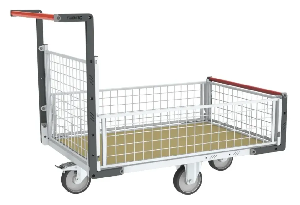 Fimm Modulaire Grillagé chariot 1200x800 500 kg 3 ridelles