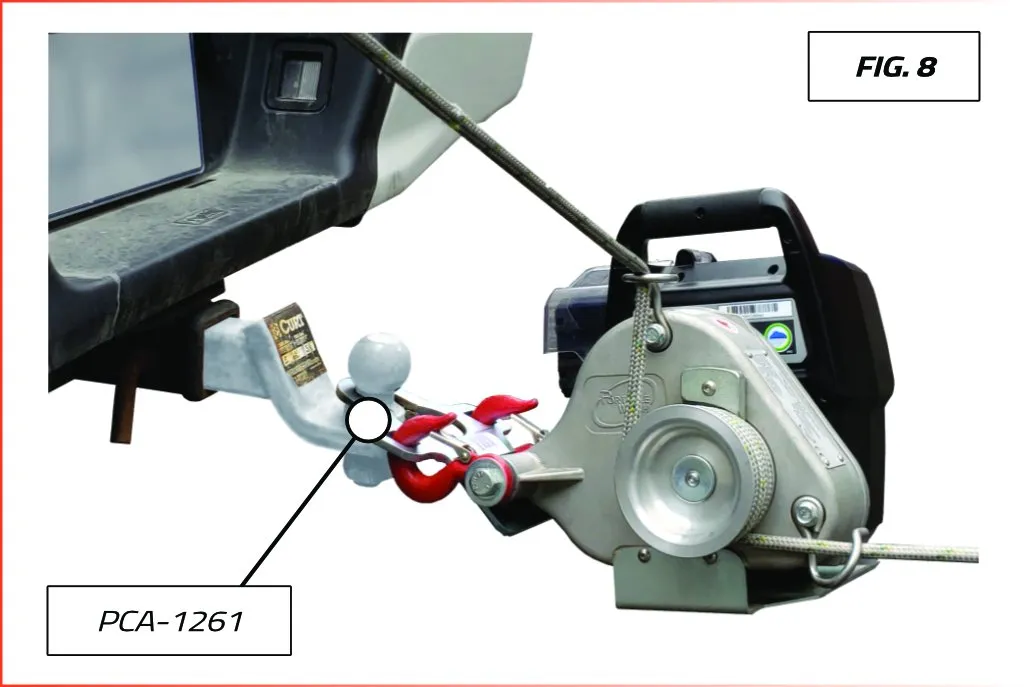 Portable Winch plaque ancrage treuil boule remorquage acier