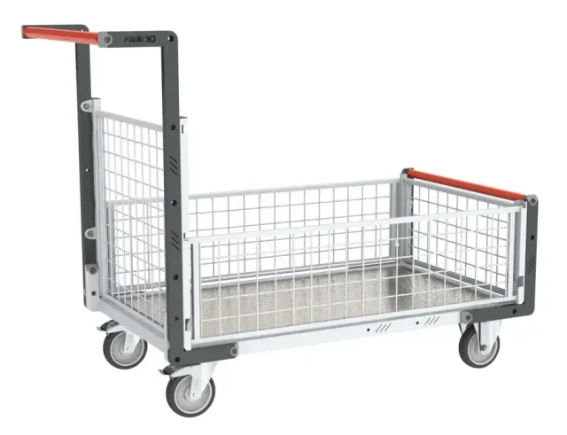 Fimm chariot grillagé 1000x600 galva 250 kg 3 ridelles