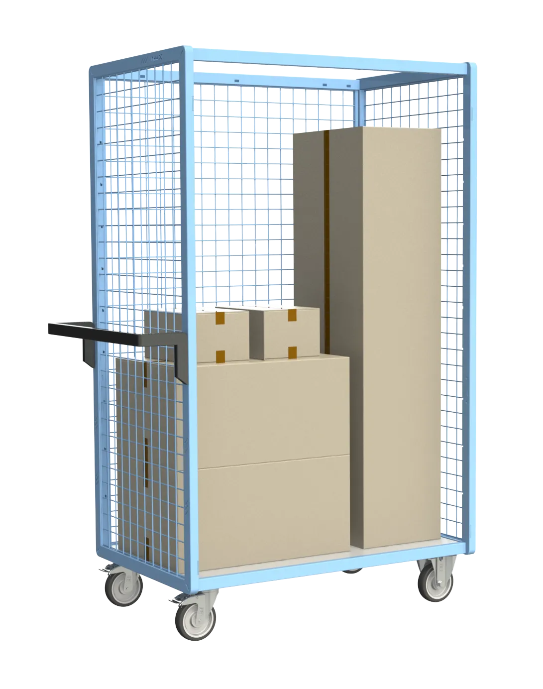 Fimm servante grillagée 3 côtés plateau bois 500 kg