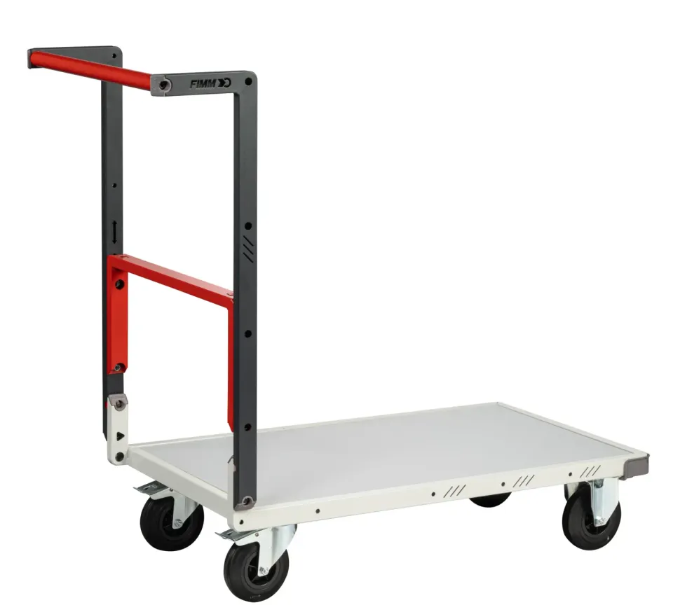 Fimm chariot plateau mélaminé dossier repliable 250 kg
