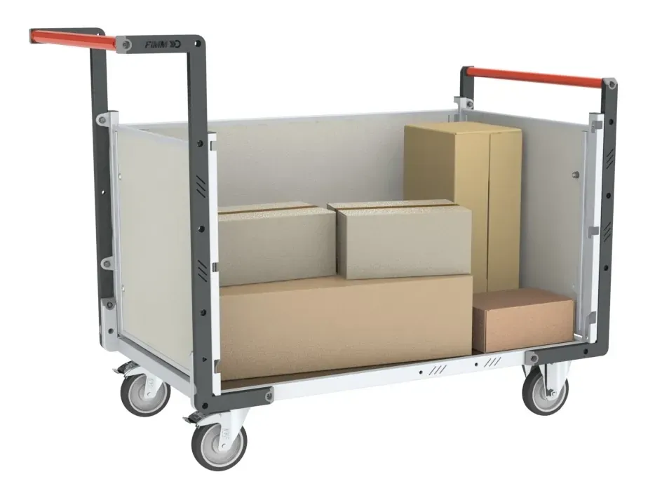 Fimm modulaire PP alvéolaire 2 dossiers 1 ridelle chariot 250 kg