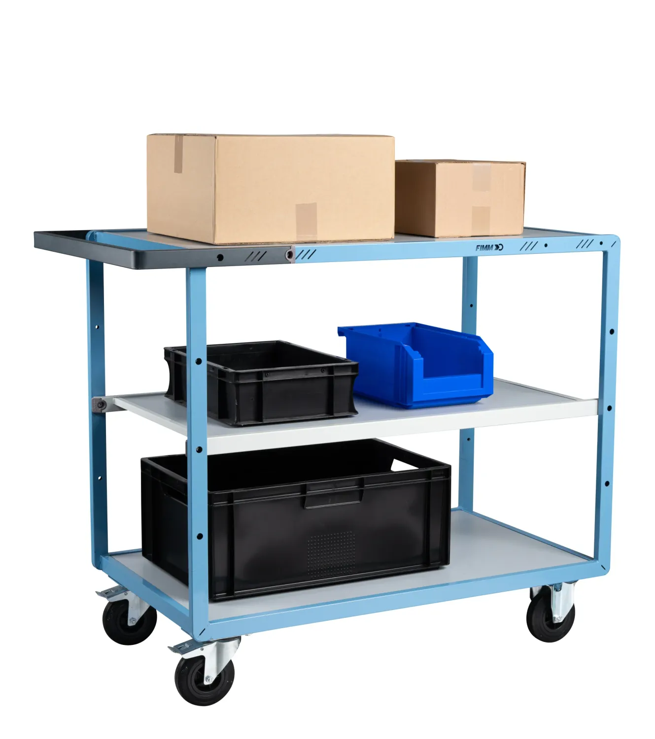 Fimm servante mécano-soudée 3 plateaux mélaminé 250 kg