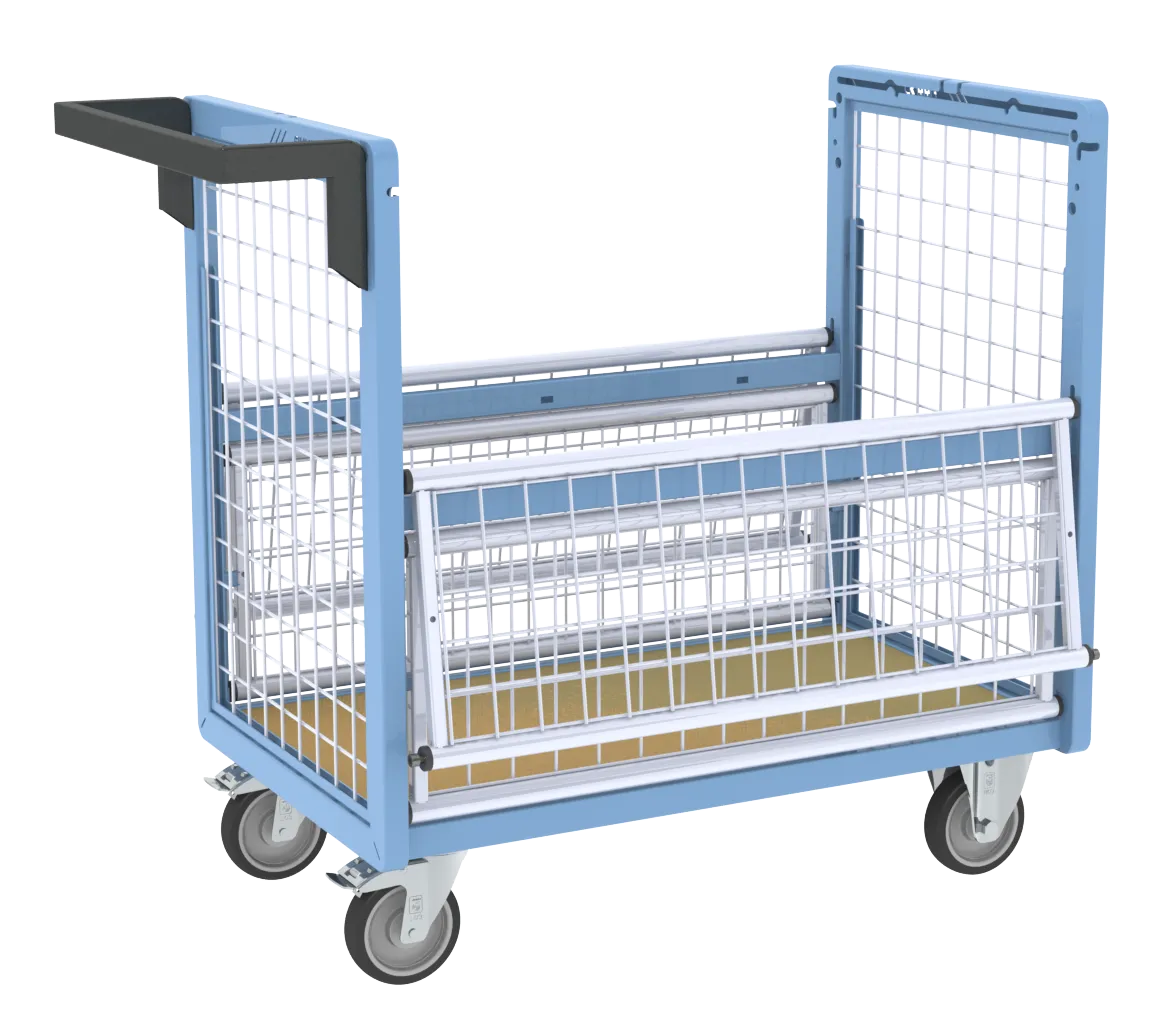 Fimm chariot conteneur grillagé sans toit 500 kg