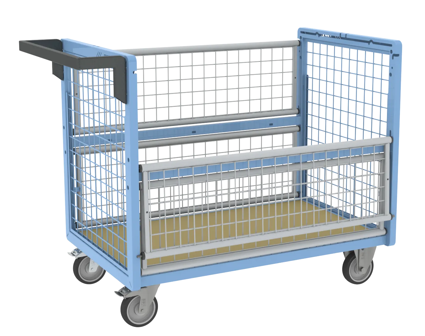 Fimm chariot conteneur grillagé sans toit 500 kg