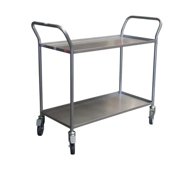 Fimm desserte 2 plateaux tôle 935x435 mm 200 kg à rebord
