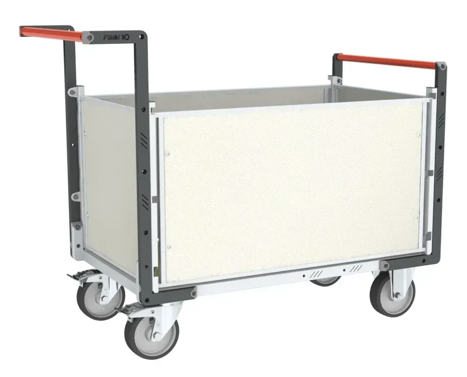 Fimm chariot modulaire PP plateau bois tapis caoutchouc 500 kg