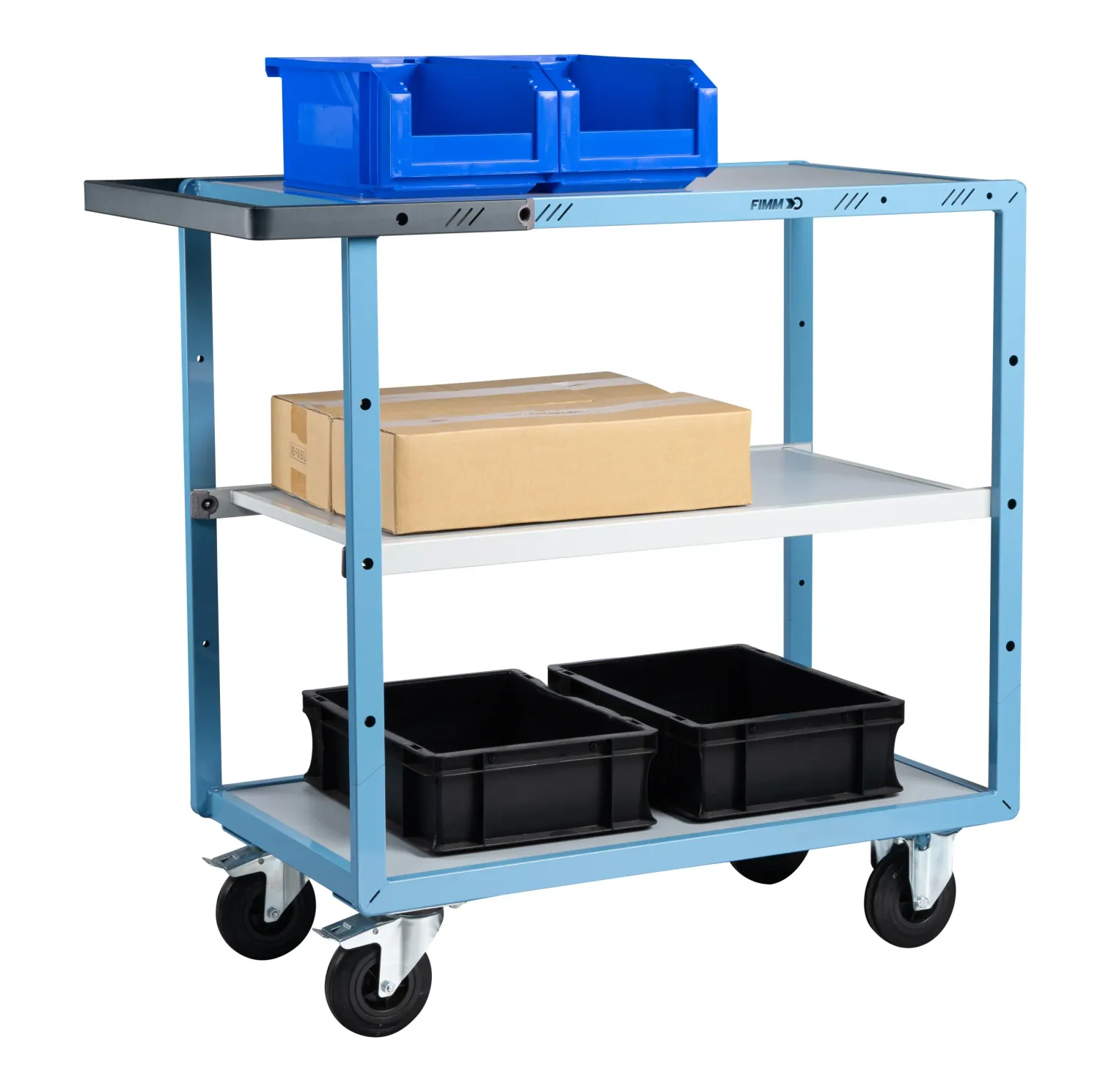 Fimm servante mécano-soudée 3 plateaux mélaminé 250 kg