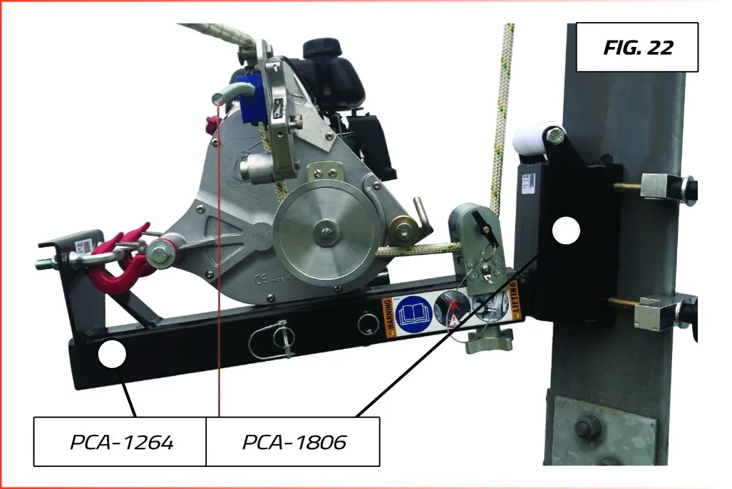 Portable Winch système d'ancrage pylône treuil acier 7,3 kg