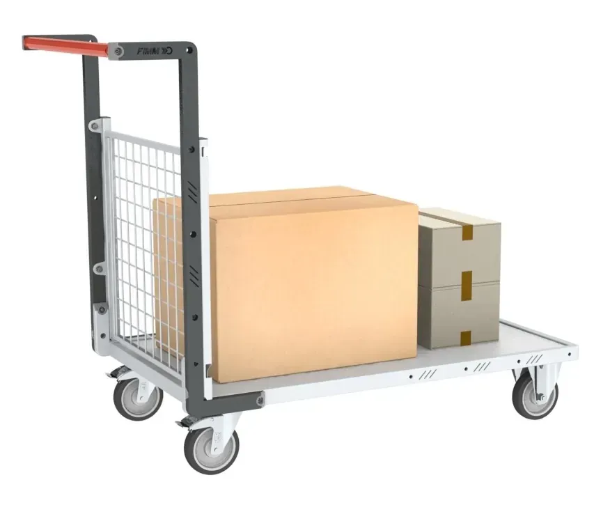 Fimm chariot grillagé 1 dossier plateau bois 250 kg