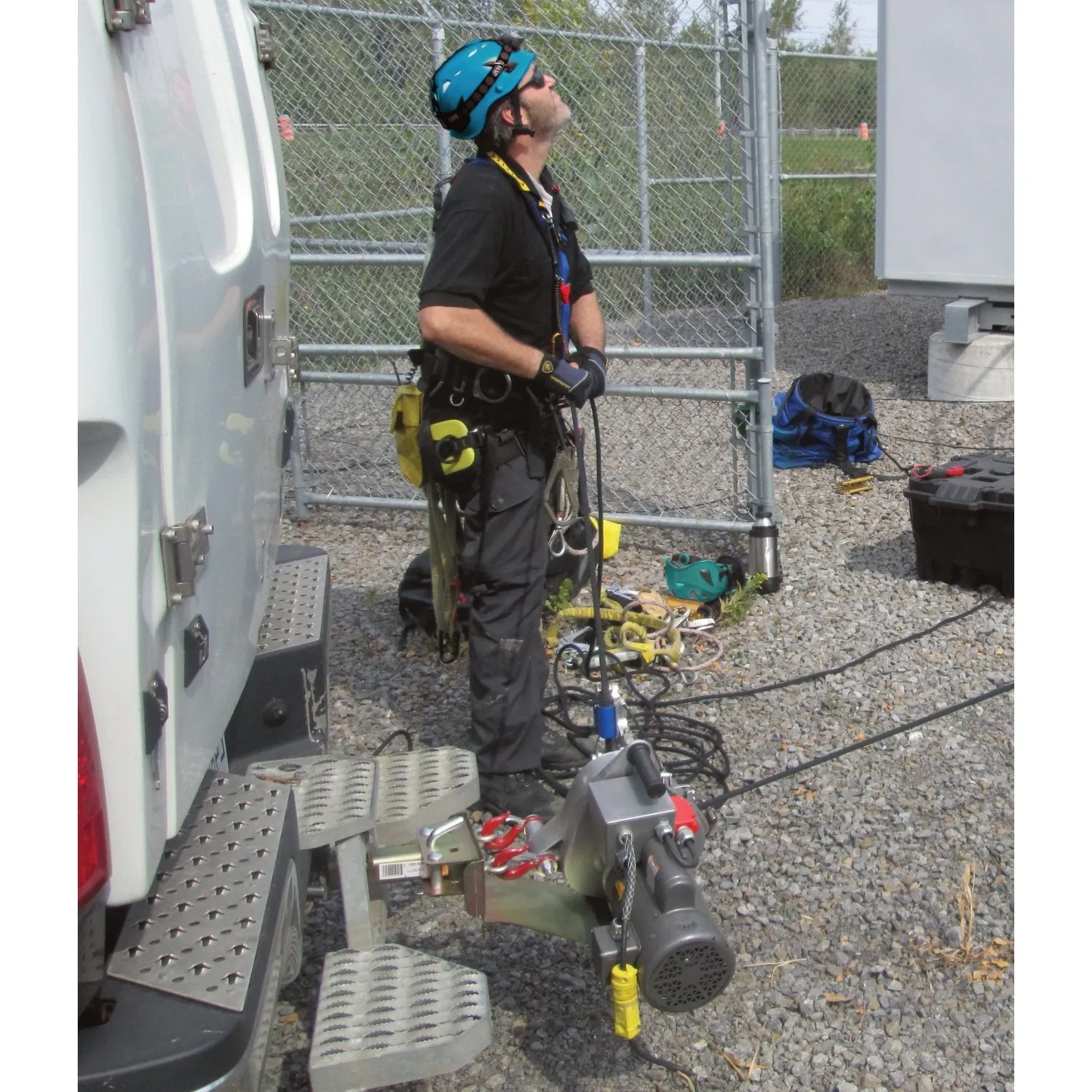 Portable Winch tube carré attelage treuil 30,5 cm acier