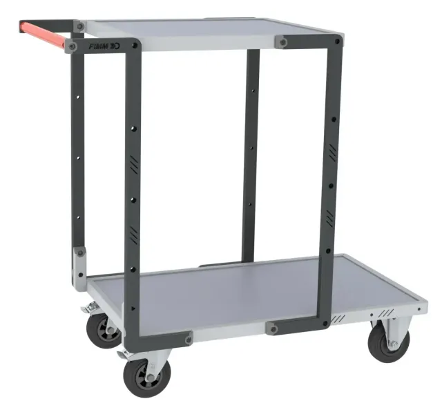 Fimm Flatpack servante 2 plateaux mélaminé long+court 250 kg