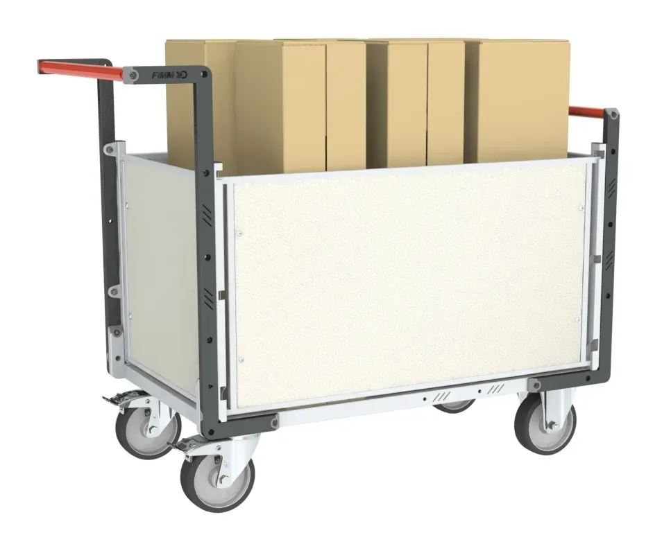 Fimm chariot modulaire PP plateau bois tapis caoutchouc 500 kg