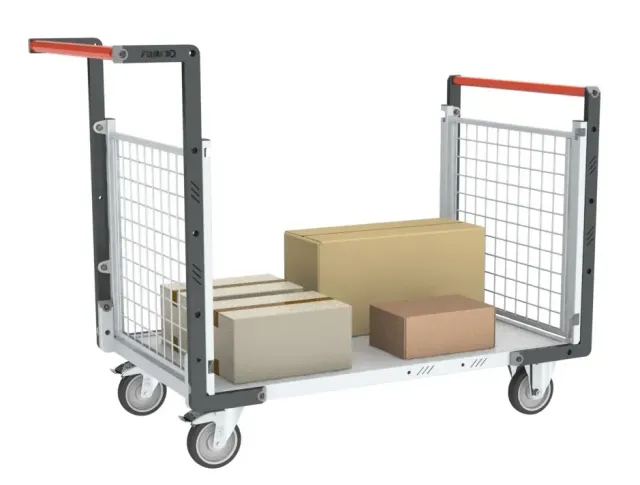 Fimm grillagé 2 dossiers plateau bois chariot 250 kg