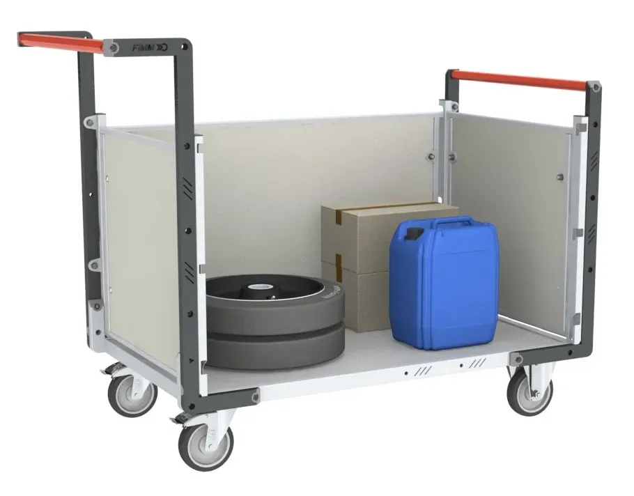 Fimm chariot modulaire PP plateau bois 250 kg 2 dossiers