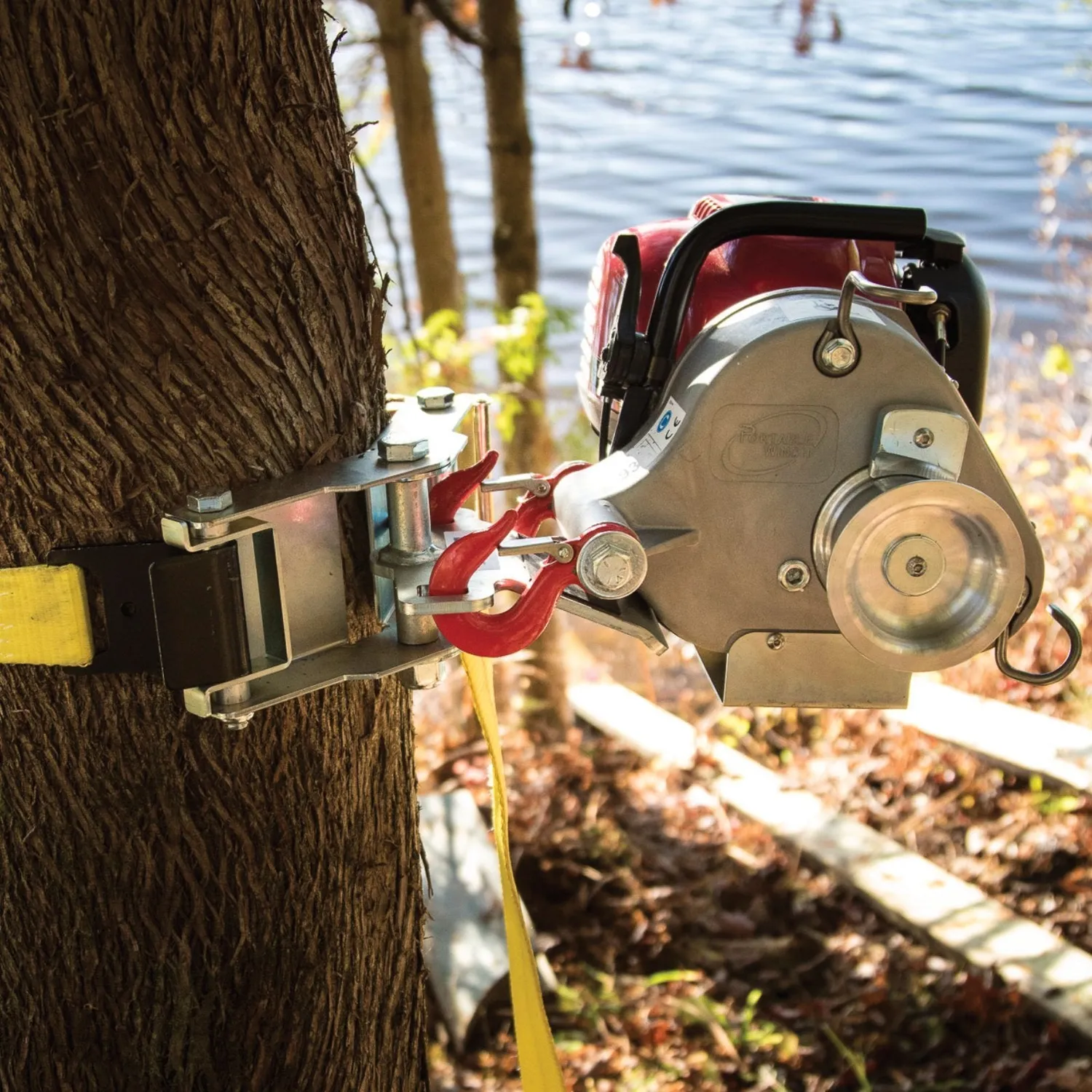 Portable Winch Système Ancrage Arbre Acier Zinc