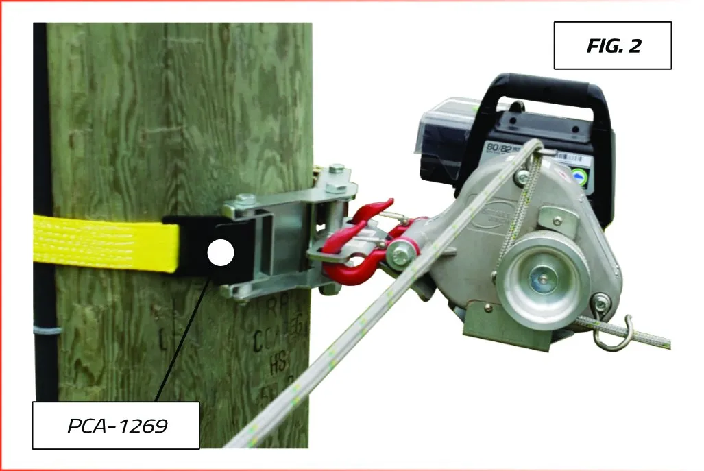 Portable Winch Système Ancrage Arbre Acier Zinc