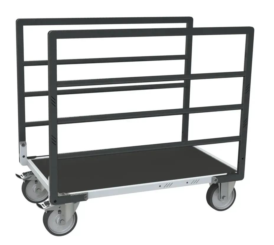 Fimm modulaire tube chariot 2 ridelles 500 kg caoutchouc