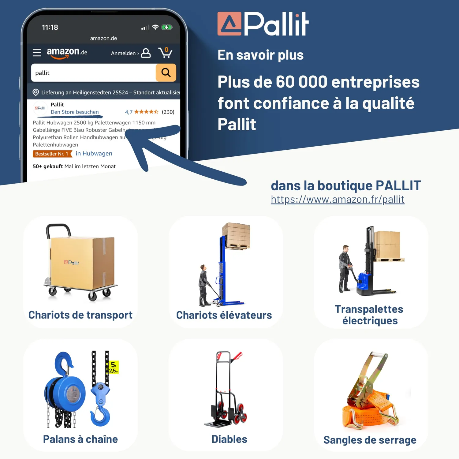 Pallit BRACKET-M support mural 40 kg kayak coffre toit