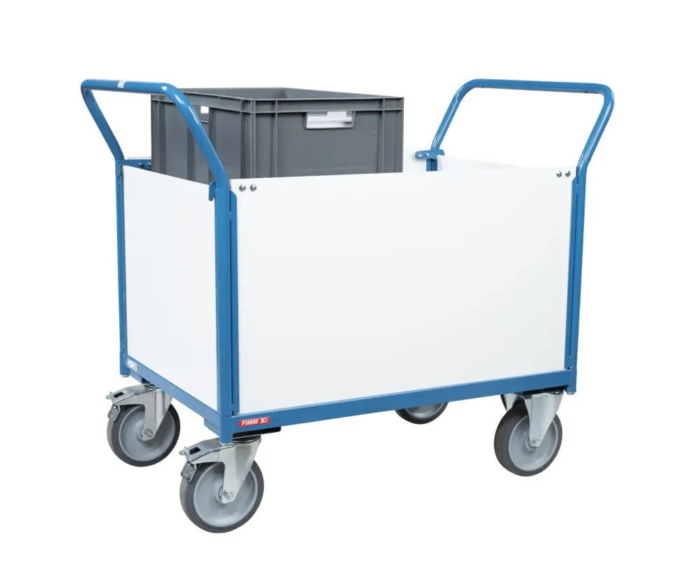Fimm chariot niveau constant PVC 50-100 kg plateau bois